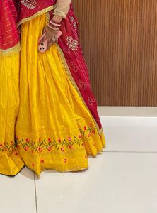 Yellow Embroidered Lehenga