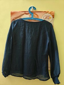 Navy Blue Full Sleeve Top