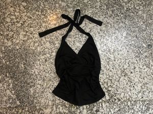 Y2k Black Halter Top