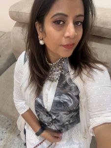 Elegant White Embroidered Kurti