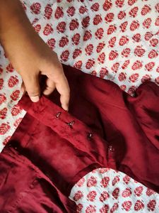 Combo Of Orange And Maroon Blouse
