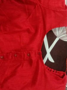 Red Readymade Blouse