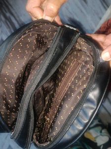 Round Terrazzo Print Crossbody Bag