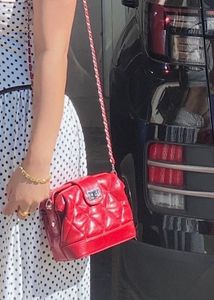 Red Quilted Handbag