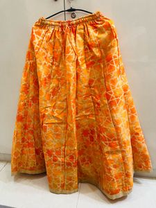 Orange Ethnic Skirt