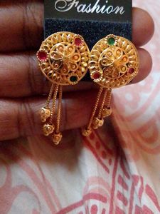Gold Tone Dangle Earrings