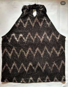 nuon  Chic Metallic Halter Top