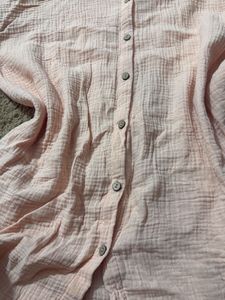 Peach Button-Down Top