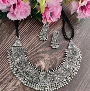 Oxidized Silver Jewelry Set