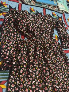 Floral Print Tiered Maxi Dress