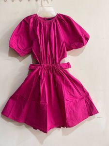 Pink Cutout Elegant Mini Dress
