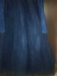 Elegant Navy Blue Party Gown