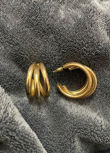 Gold Triple Hoop Earrings