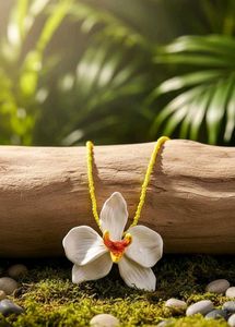 Orchid Pendant Necklace