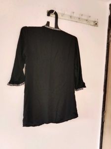 Black Shirt And Short Kurta