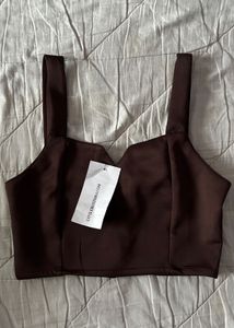 Brown Top with Tag