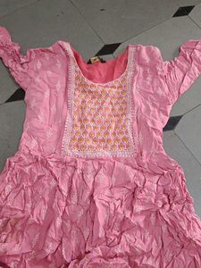 Pink Embroidered Dress