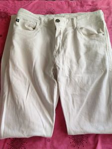 Slim Fit White Denim Jeans