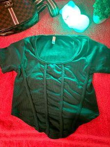 Green Corset Style Top
