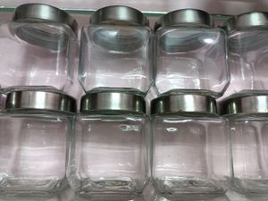 13 GLASS STORAGE JARS (CRYSTAL CLEAR)