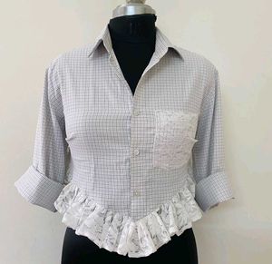 Vintage Style Crop Shirt ✨