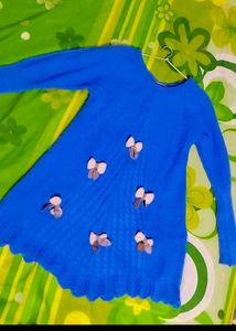 Cute Blue Knit Sweater