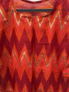 Orange And Red Straight Kurta