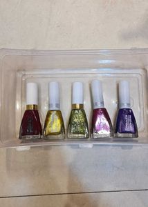 Sparkly Green &amp; Multi Nail Polish