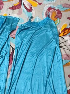 Blue Satin Nightsuit