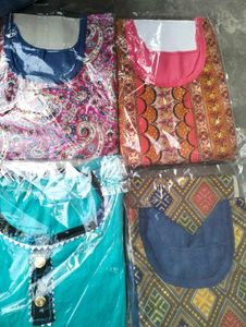 New Combo Pack 2 Piece Sets Kurtis With Pants Suit