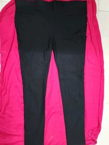 Low Waist 38&#34; Cotton Pants with Back Pockets