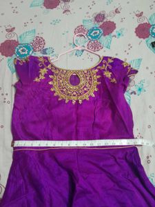 Prince Cut Gown With Banaras Duppata Rawsilk