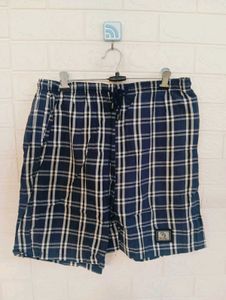 Blue Plaid Shorts
