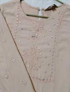 Peach Kurta Set