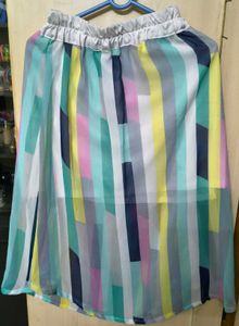 Colorful Striped Skirt