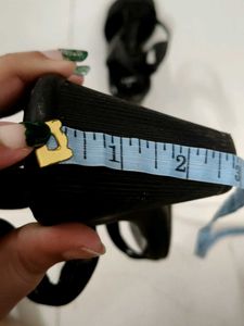 Black Patent Leather Sandals - Size 6