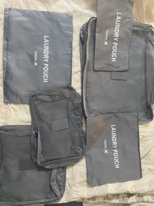 6 Pcs Nylon Travel Laundry Cosmetics Makeup Bag