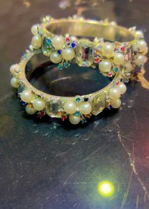 Pearl &amp; Crystal Cuff Bracelets