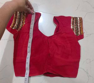 Red Embellished Saree