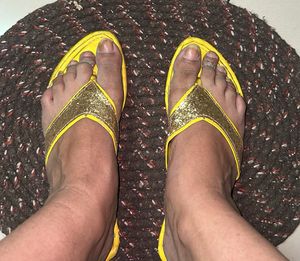 Sequin Yellow Ethnic Flat EU 39