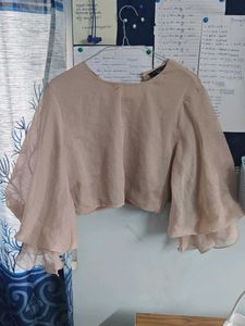 Bell Sleeve Crop Top