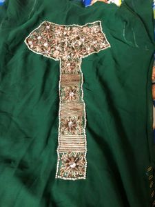 Green Stone Work Kurti Perfect For Party Wear