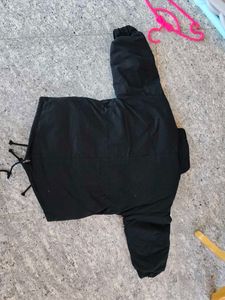Black Hooded Winter Parka