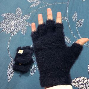Fingerless Gloves With Finger Cover