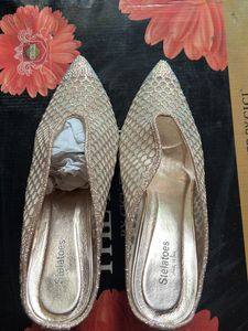 Golden Party Wear Heels