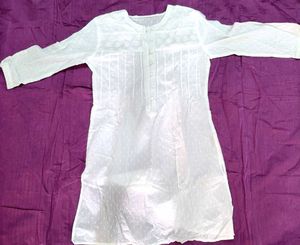 White Cotton short Kurta brand new