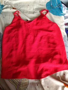 Yousta Red Spaghetti Strap Top - XL