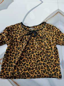 Tiger Print Short Top