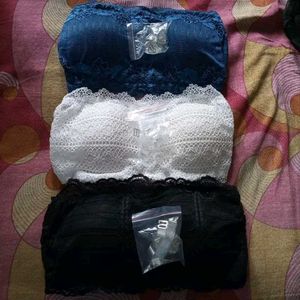 Lace Bandeau Bras - Bundle of 3