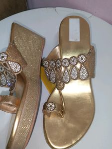 Women Wedding Golden Heels
